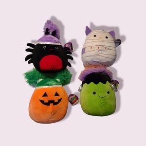 4 Squishmallows Halloween Frankie Paige Holly Bella